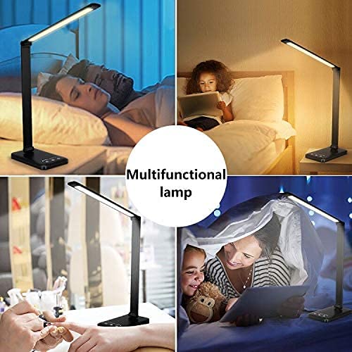 - SLATOR Desk lamp |Eye-caring | Aluminium | Dimmable | Bedside lamp | USB Charging Port -