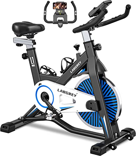 - LABGREY Exercise Bike | Indoor Cycling Bike | Stationary Cycle Bike | Heart Rate Sensor & Comfortable Seat Cushion -