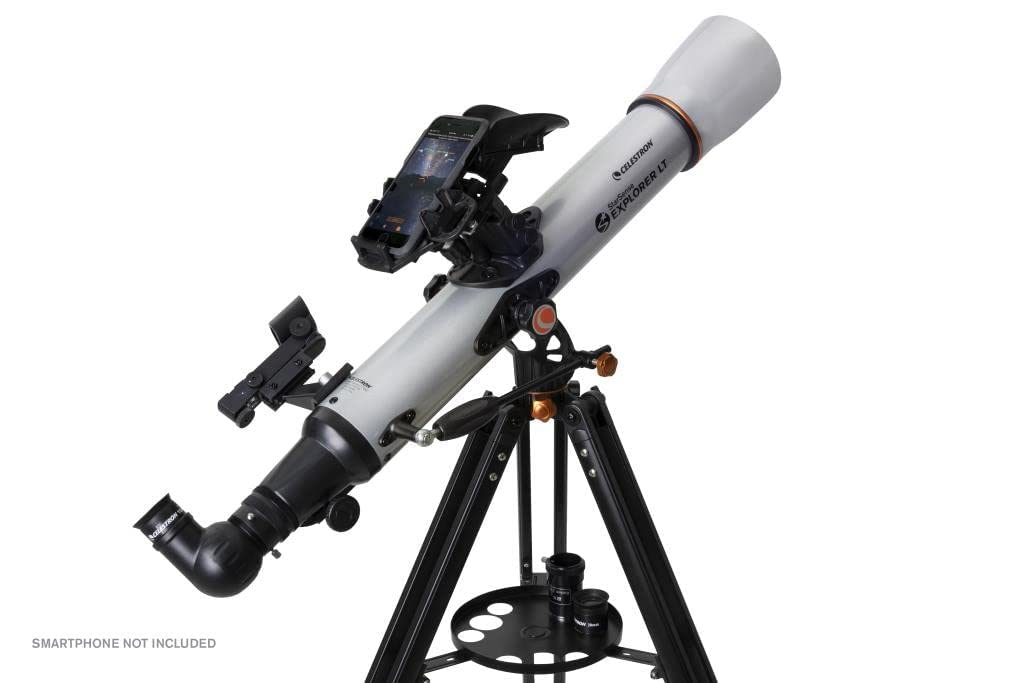Celestron 22450 StarSense Explorer LT 70AZ Refractor Telescope, 32 Inch Tube Length, f/10 Focal Ratio, Silver/Black