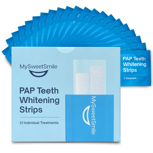 - MySweetSmile | PAP Teeth Whitening Strips | Enamel-Safe | Sensitivity-Free Formula -