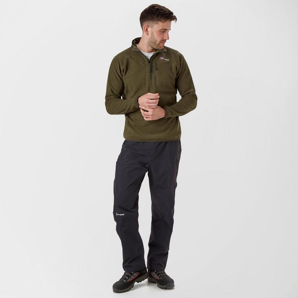 Berghaus Men's Hillwalker Gore-Tex Waterproof Trousers, Durable, Comfortable Rain Pants, Black, L Regular (31 Inches)