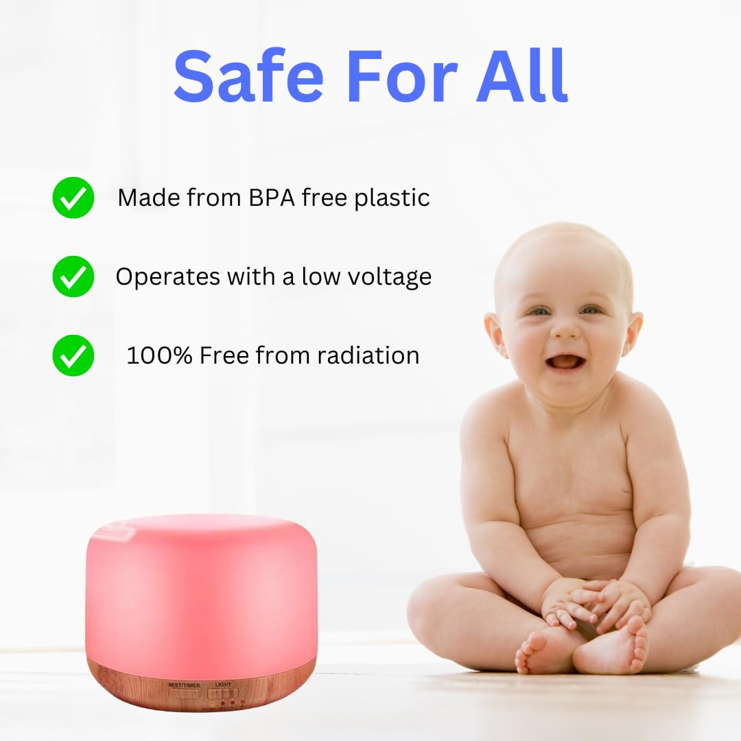 - Essential Oil Diffuser | 300ML | Ultrasonic Aromatherapy | Air Diffuser Humidifier -