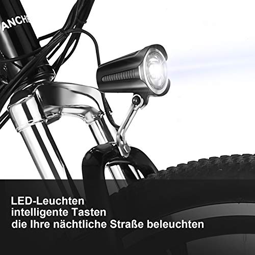 ANCHEER Upgraded Electric Mountain Bike, 250W 26'' Electric Bicycle with Removable 36V 12.5 AH Lithium-Ion Battery for Adults, 21 Speed Shifter