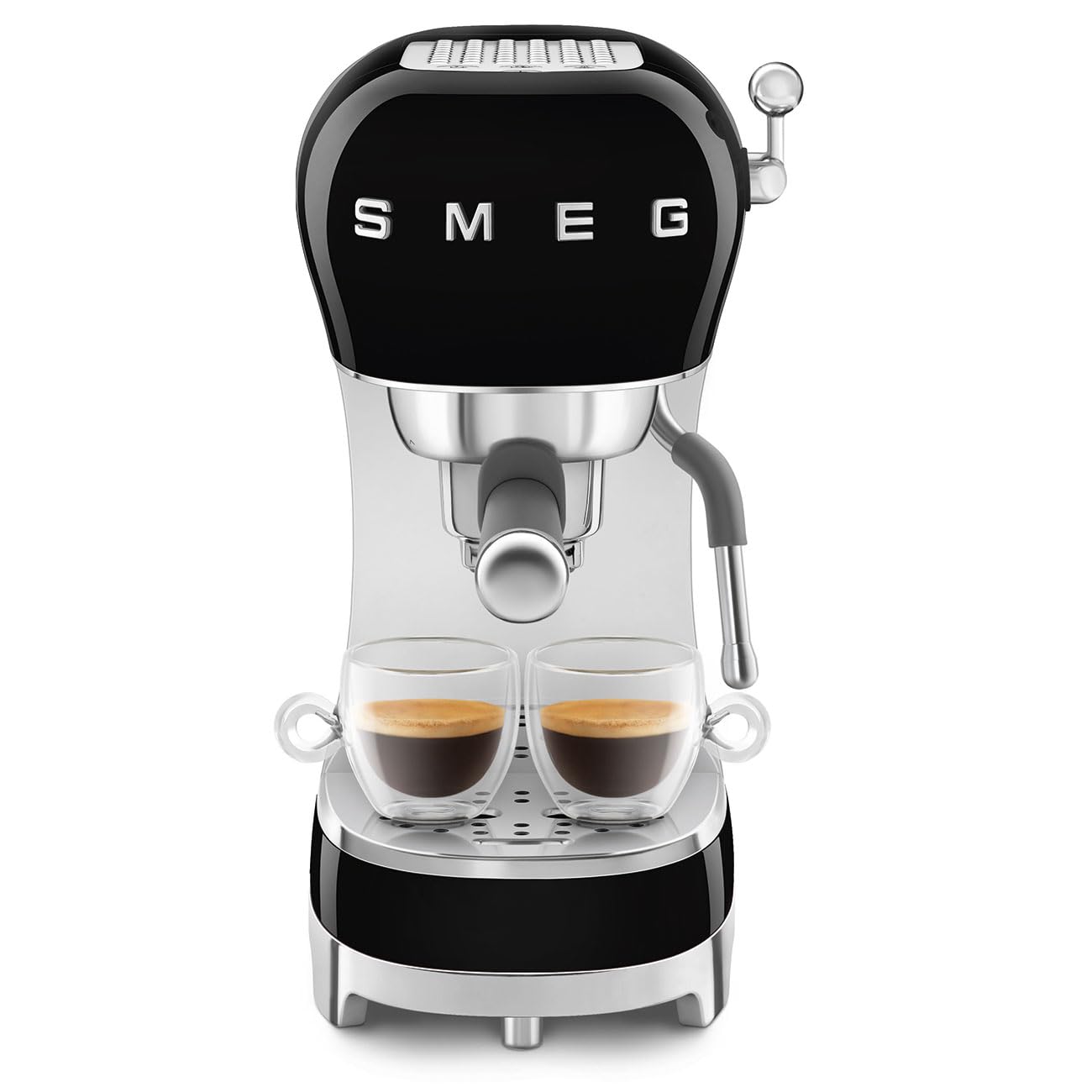 - Smeg ECF02BLUK Espresso Coffee Machine with Steam Wand | 1950s Retro Design -