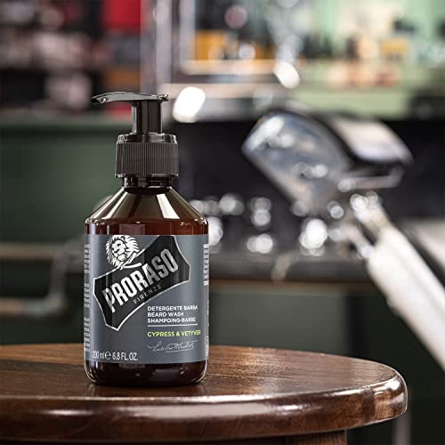 - Proraso Beard Wash | Cypress & Vetyver | 100ml | Scented Beard Shampoo | Softens, Cleanses, Conditions -