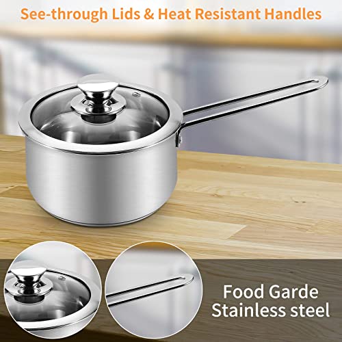 - Saucepan Set 6 Pieces | Stainless Steel Pot and Pan Set -
