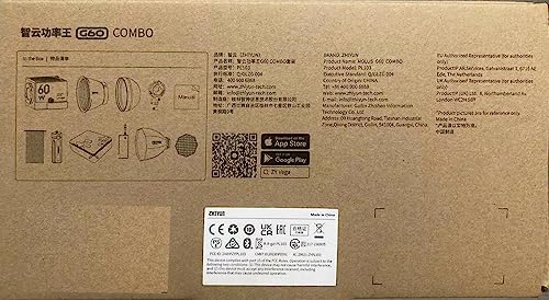 - Zhiyun G60 COMBO LED Video Continuous Lighting Dimmable 2700K-6500K CRI96+ TLCI 97+ Studio Photography Light Supports APP Control with Bowens Mount Adapter