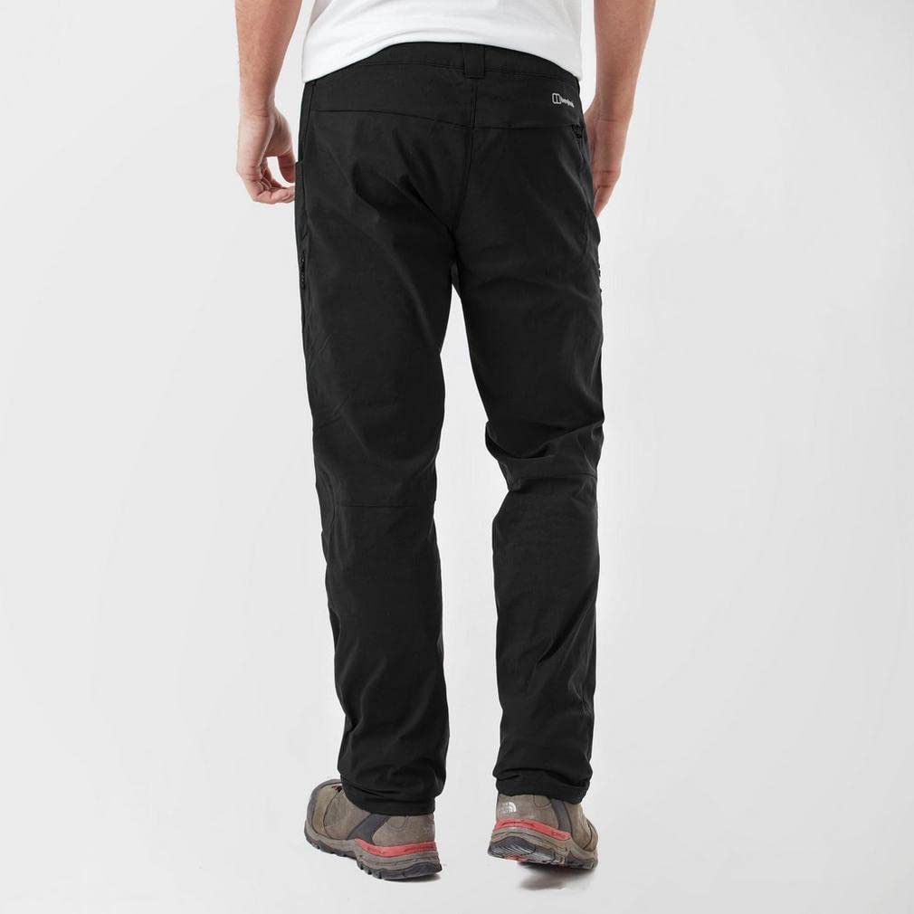 Berghaus Men's Ortler 2.0 Walking Trousers, Water Resistant, Comfortable Fit, Breathable Pants, Black, 34 Regular