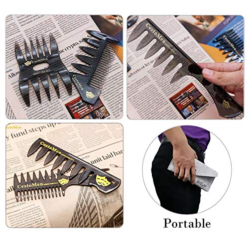 Amelar 5 PCS Hair Comb Styling Set Barber Hairstylist Accessories,Professional Shaping & Wet Pick Barber Brush Tools, Anti-Static Hair Brush for Men Boys