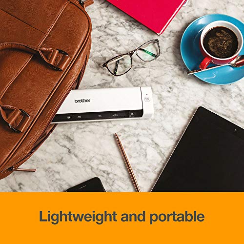 BROTHER DS-640 Document Scanner, USB 3.0, DSMobile, Portable, 15PPM, A4 Scanner, Includes Micro USB Cable, White