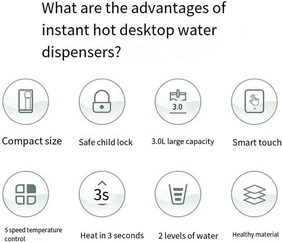 - Instant Hot Water Dispenser Countertop Water Boiler | Coffee with Fast Heating Function -