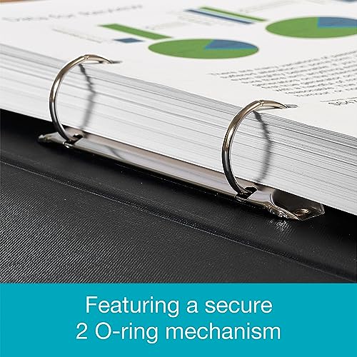 - Elba 5 Black Ring Binders A4 | 2 Ring, Plastic, 5 Folders 40mm -