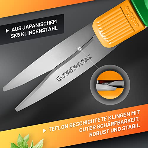 - GRÜNTEK Grass Shears | SWIFT | 380 mm TEFLON 360° Rotating | Teflon Coated -