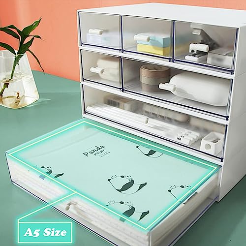 - VADUDA Stackable Desktop Storage - 6 Drawers - Storage Unit - White -