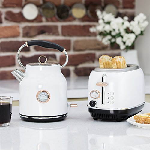 - Tower Bottega T10020W Rapid Boil Traditional Kettle | Temperature Dial -