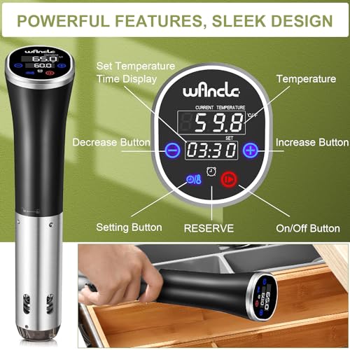 - Wancle Sous Vide Sous Vide Machine Precision Cooker 1100W Sous Vide Cooker