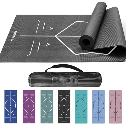 - PROIRON Yoga Mats | Alignment and Carrying Bag | Exercise Fitness Mat -
