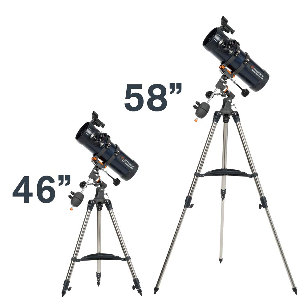 Celestron 31042 AstroMaster 114EQ Newtonian Reflector Telescope, Dark Blue
