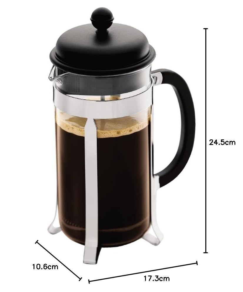 Bodum CAFFETTIERA Coffee Maker, Black, 8 Cup