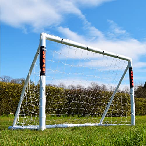 Amazon Exclusive Football Flick Goal - All weather - 70mm Extra thick uPVC - football goal for gardens, Integrated locking system (6x4, 8x4, 8x6, 12x6),White