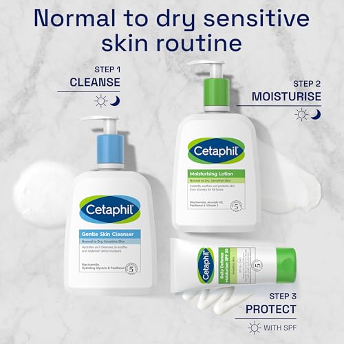 Cetaphil Gentle Skin Cleanser, 473ml, Face & Body Wash, For Normal To Dry Sensitive Skin, With Niacinamide & Glycerin, Soap Free