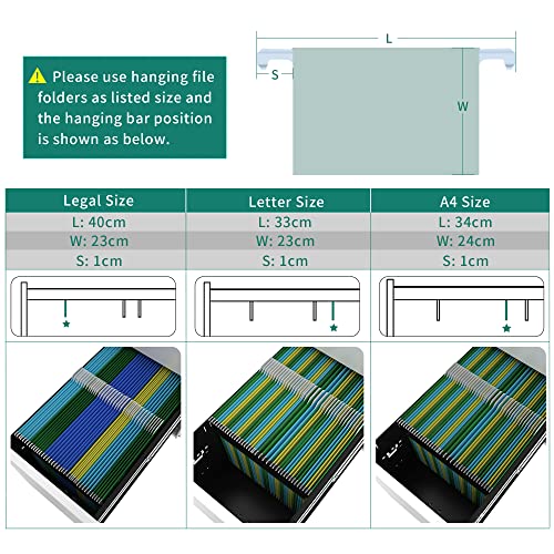 - YITAHOME File Cabinet Metal with 3 Lockable Drawers, Mobile Filing Cabinet for Home Office, Under Desk File Office Drawers