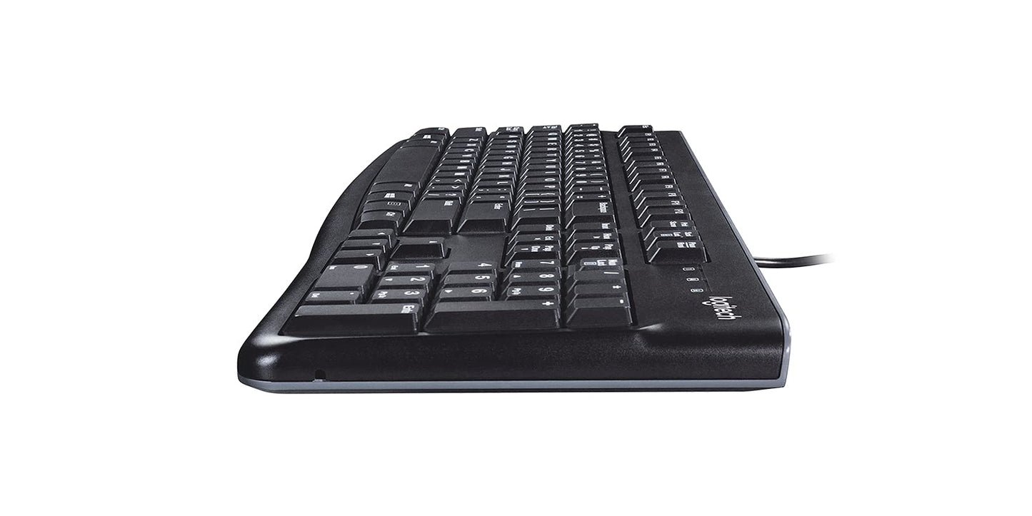 - Logitech K120 Wired Business Keyboard for Windows or Linux | USB Plug-and-Play | Full-Size | Spill Resistant -