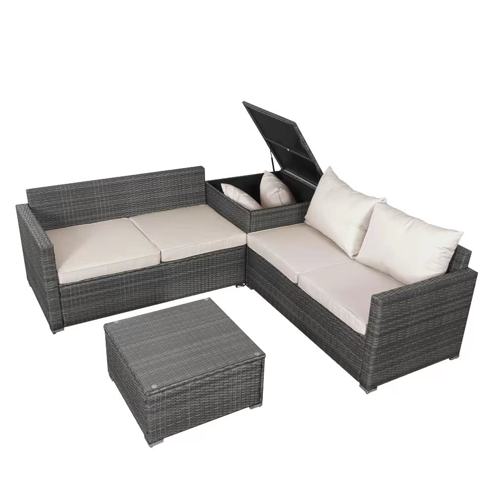 - Panana 4 Seater | Rattan Furniture Set | Lounge Corner Sofa Set -