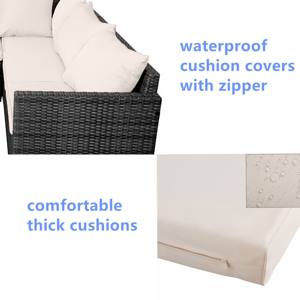 - Panana 4 Seater | Rattan Furniture Set | Lounge Corner Sofa Set -