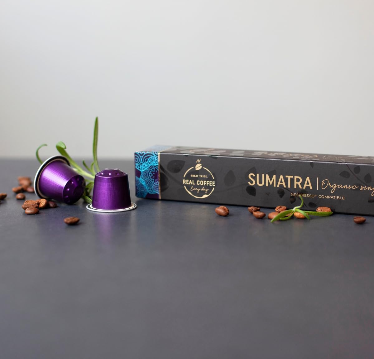 - Sumatra Single Origin Organic Coffee | 100 Nespresso Compatible Pods | Dark Roast -