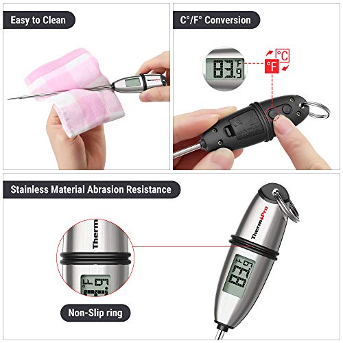 - ThermoPro TP02S Digital Meat Thermometer | Instant Read Thermometer for Air Fryers Cooking -