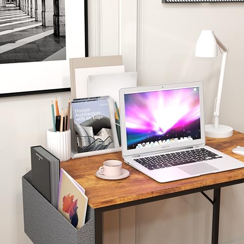 Computer Desk Home Office Writing Study Desk, Modern Simple Style PC Table (Brown, 80 x 50 x 75 cm)
