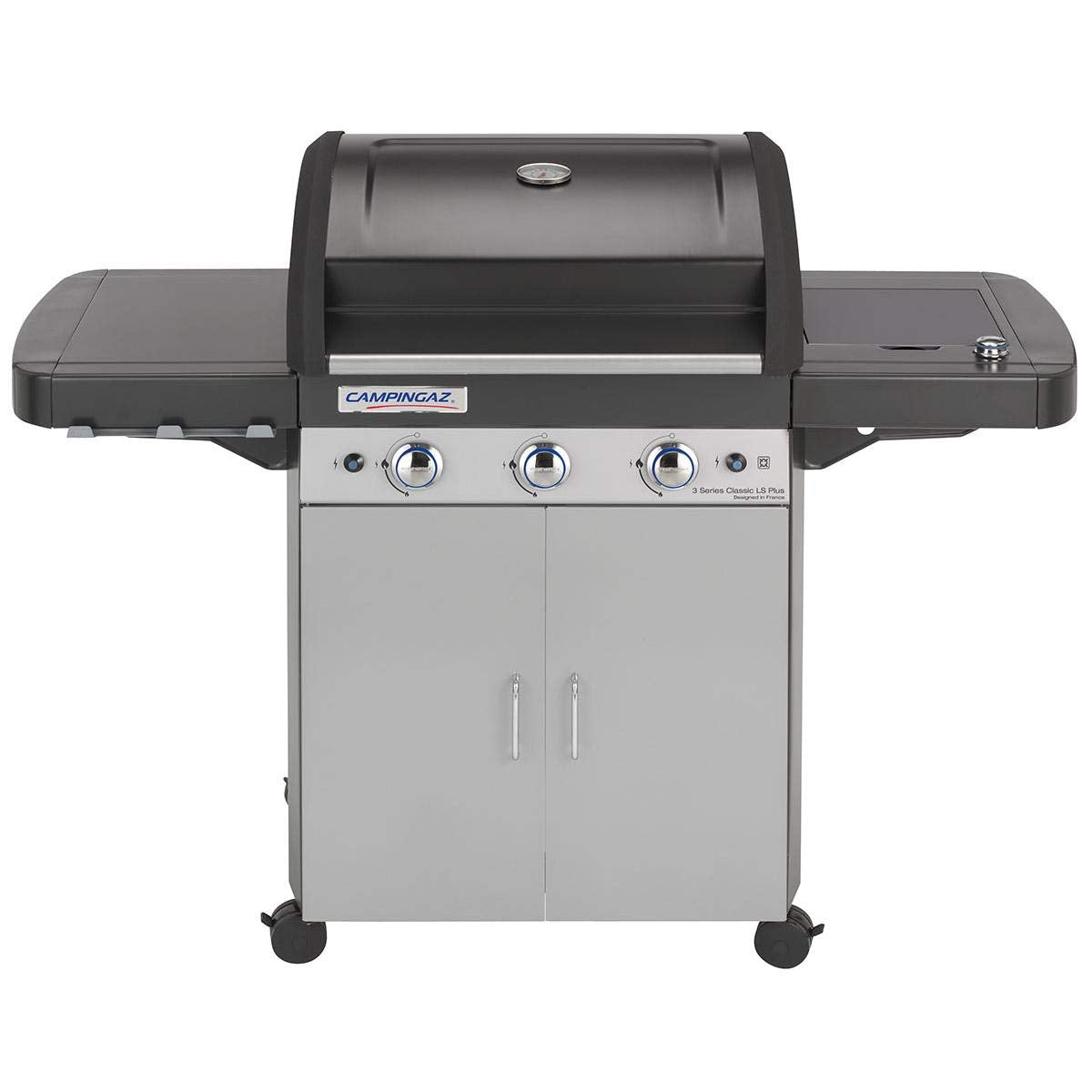 Campingaz 3 Series Classic LS Plus Gas BBQ 3 Burner Gas Barbecue Grill 9.6 KW Power Instaclean Easy Cleaning System Cast Iron Grid and Griddle with Side Burner