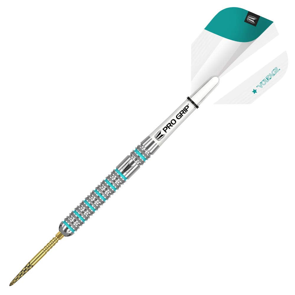 - Target Darts | Rob Cross Gen 2 | 21G | 90% Tungsten Swiss Point Steel Tip Darts Set | Silver, Aqua and White -