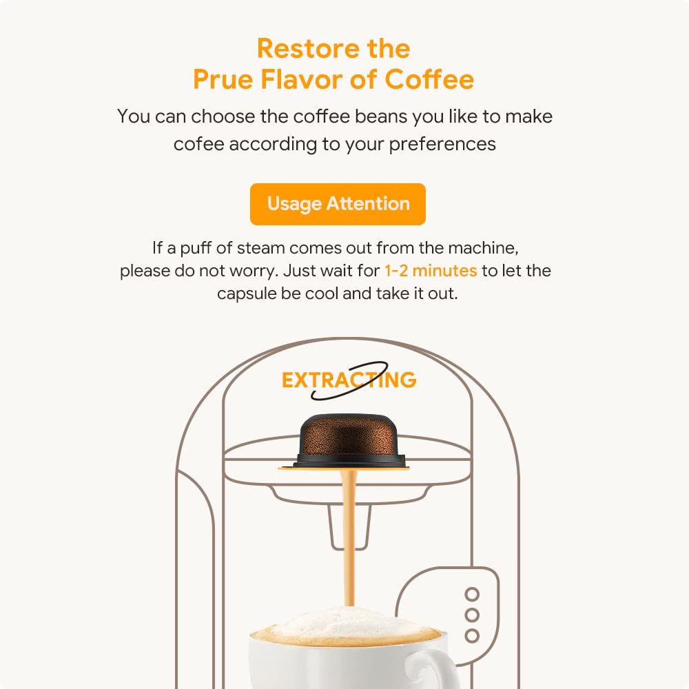 - RECAFIMIL 2 Pcs Reusable Tassimo Pods | 180ml/ 60ml Refillable Coffee Pods -