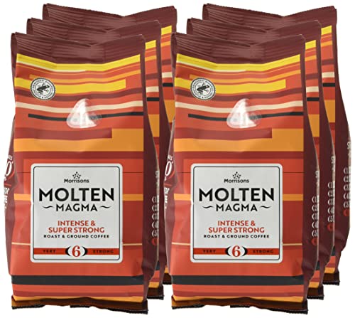 - Morrisons Molten Magma Roast and Ground Coffee | 227 g | Pack of 6 -
