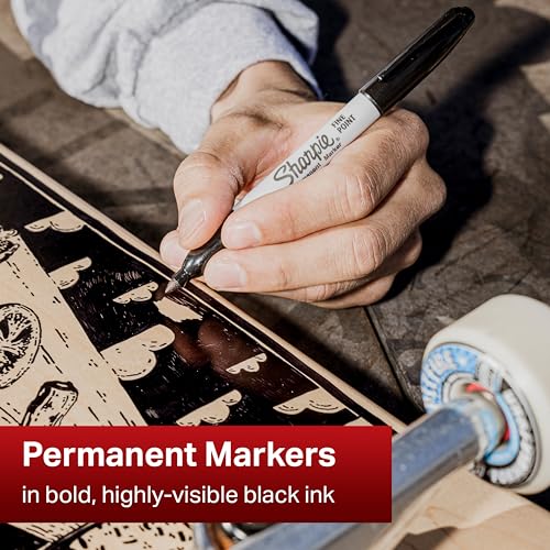 - Sharpie Permanent Markers | Fine Point for Bold Details | Black Ink | 2 Marker Pens -