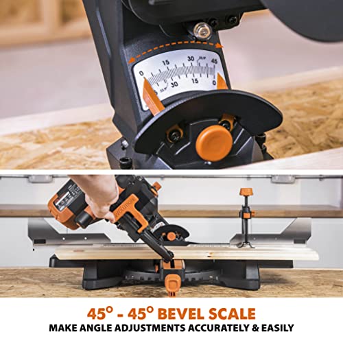- Evolution Power Tools R255SMS-DB+ Double Bevel Sliding Mitre Saw -