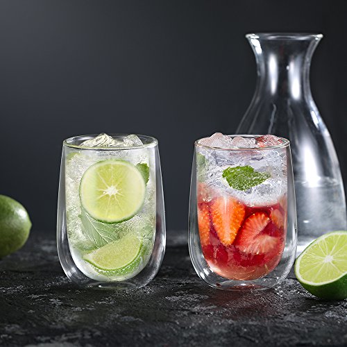 - Glastal 6x350ml Double Walled Coffee Glasses Mugs | Cappuccino Latte Macchiato Glasses Cups -