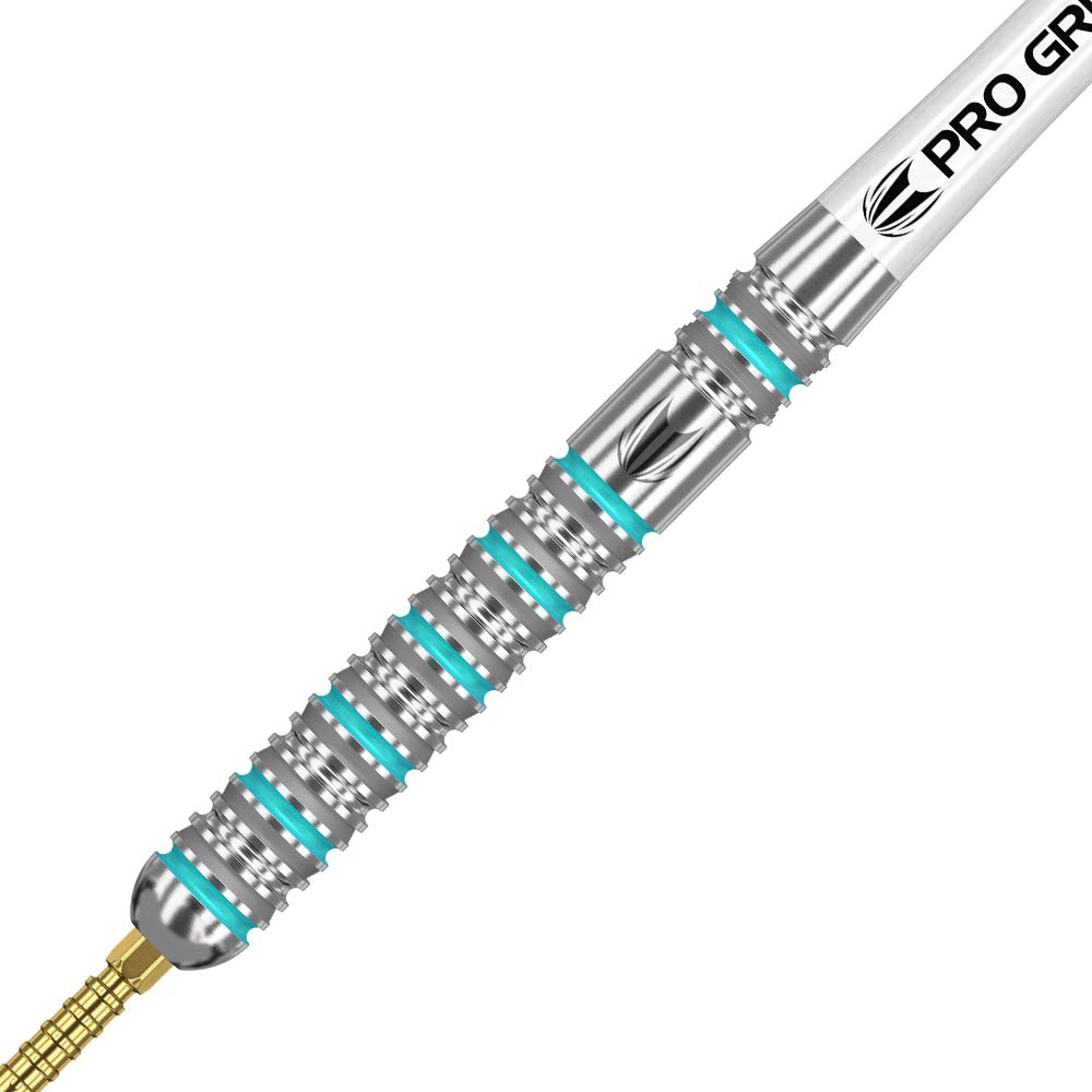- Target Darts | Rob Cross Gen 2 | 21G | 90% Tungsten Swiss Point Steel Tip Darts Set | Silver, Aqua and White -