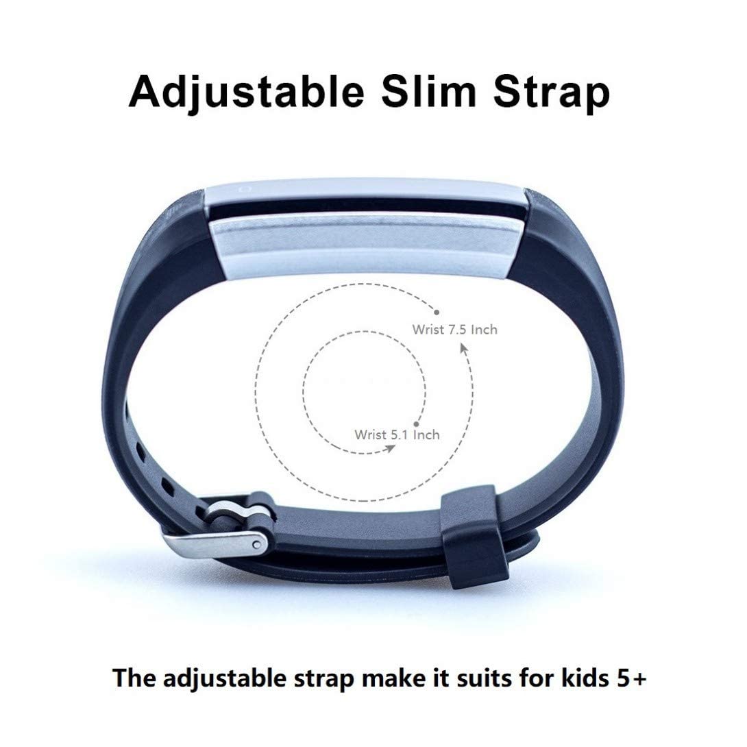 BIGGERFIVE Fitness Tracker Watch for Kids Boys Girls Teens, Pedometer Watch, Activity Tracker, Sleep Monitor, Calorie Counter, Silent Alarm Clock, IP67 Waterproof Step Counter Watch (Dual Straps)