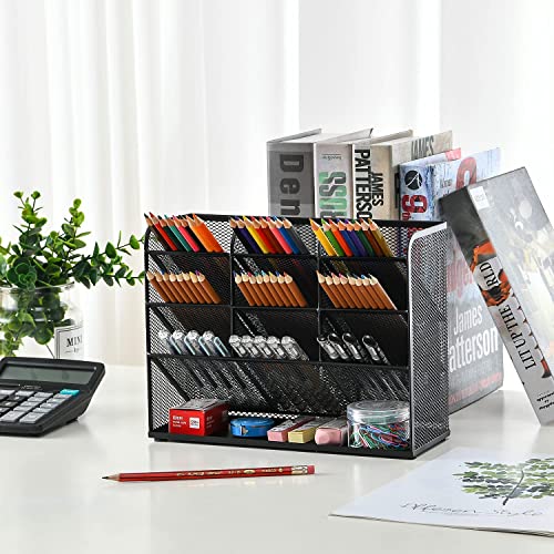 - Marbrasse Mesh Desk Organiser | Multi-Functional Pen Holder | Desktop Stationary Organiser -