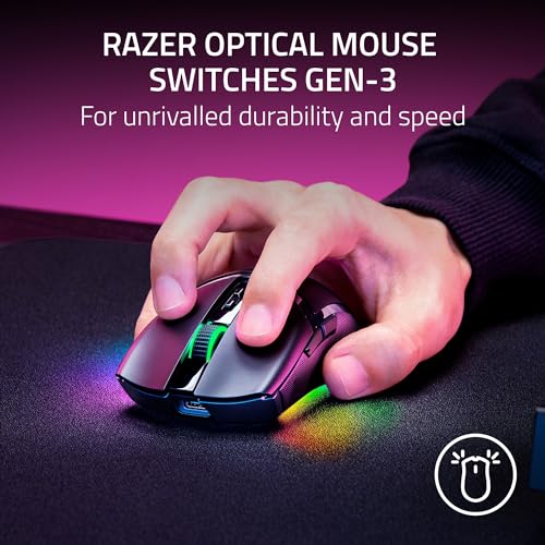 - Razer Cobra Pro | Customizable Wireless Gaming Mouse Chroma RGB | Focus Pro 30K Optical Sensor | Wireless | Black -