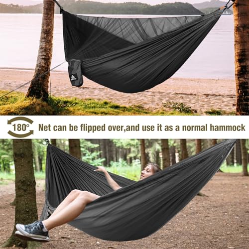 - NATUREFUN Travel Bug Net Camping Hammock | 300kg Load Capacity,(290 x 140 cm) -