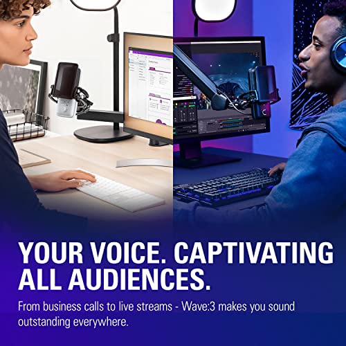 - Elgato Wave | 3 White | Premium Studio Quality USB Condenser Microphone -