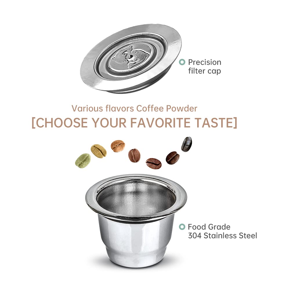 - Refillable Nespresso Coffee Capsule Stainless Steel Refill Capsule | Reusable Refill Capsule -