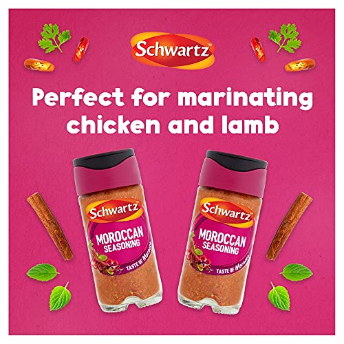 - Schwartz Moroccan Seasoning 40 G | Jar | Pack of 6 | Expertly Blended Mix of Roasted Cumin, Cinnamon & Mint | Great for Marinating Chicken or Lamb -