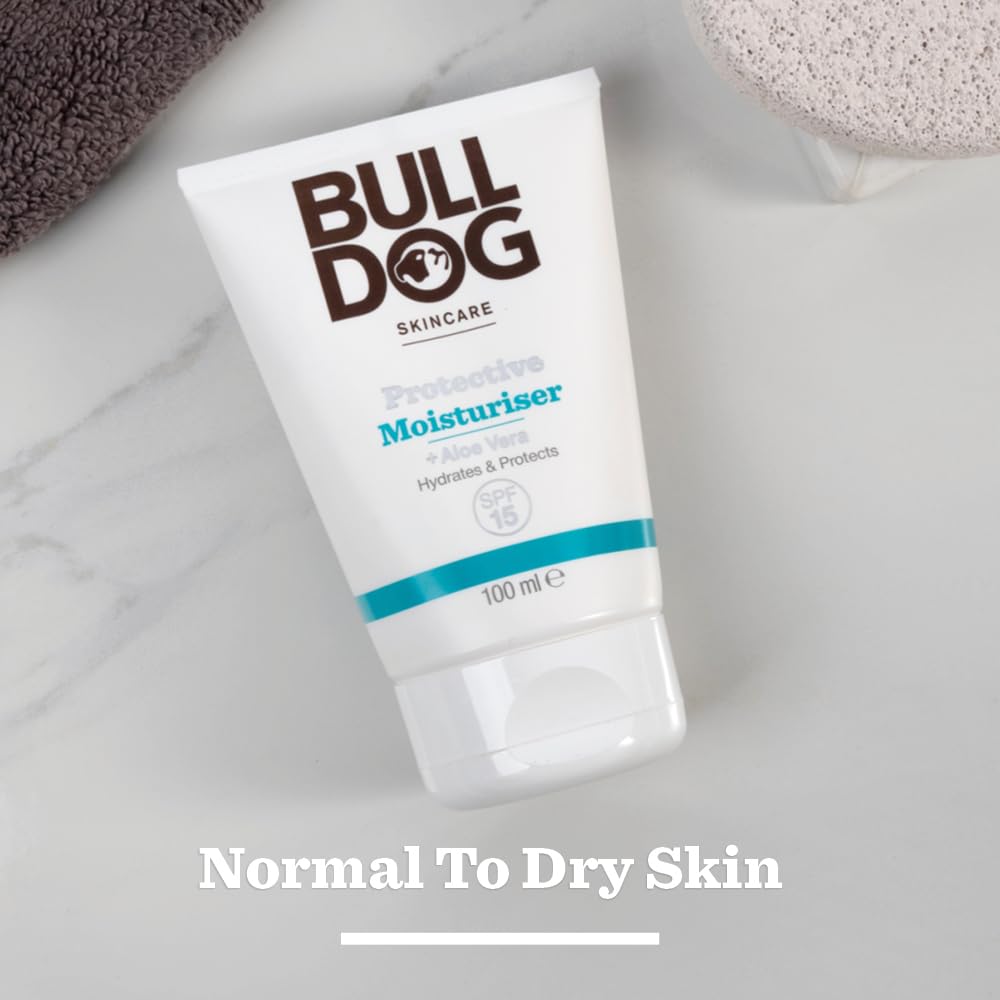 BULLDOG SKINCARE - Protective Moisuriser For Men | Protection with SPF 15 | 100 ml