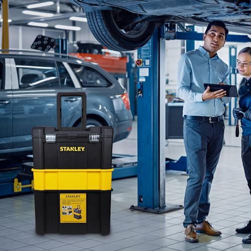 - STANLEY Essential Rolling Workshop Toolbox | 3 Tier | Stackable Units | STST1-80151 -