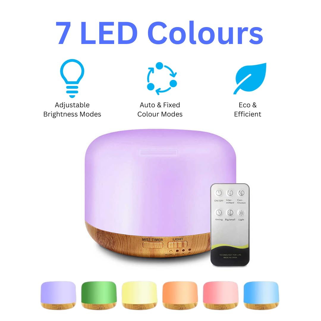 - Essential Oil Diffuser | 300ML | Ultrasonic Aromatherapy | Air Diffuser Humidifier -